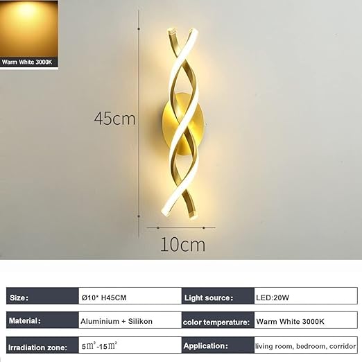 SPIRAL LED WALL SCONE