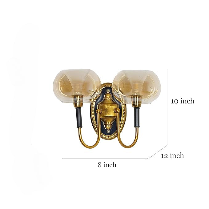 DUAL GLASS SHADE WALL LAMP