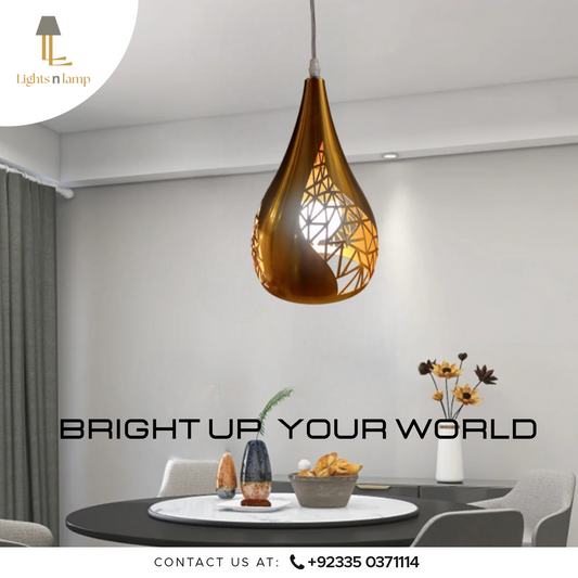 DECORATIVE GOLDEN PENDANT LIGHT