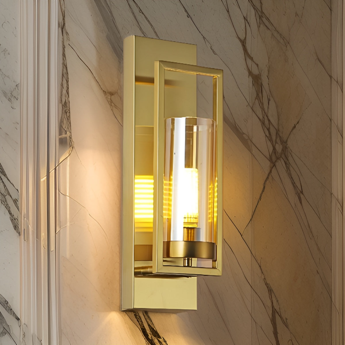 MODERN LONG GLASS WALL LAMP