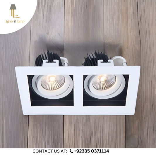 RECESSED LED DOWNLIGHT WHITE & BLACK 7w*2