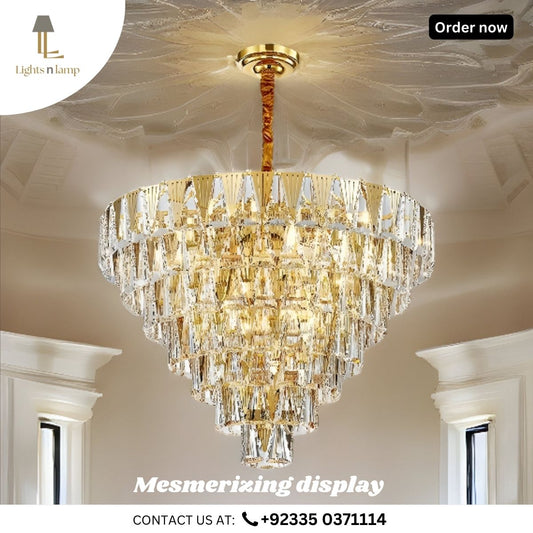 CRYSTAL GOLD CHANDELIER