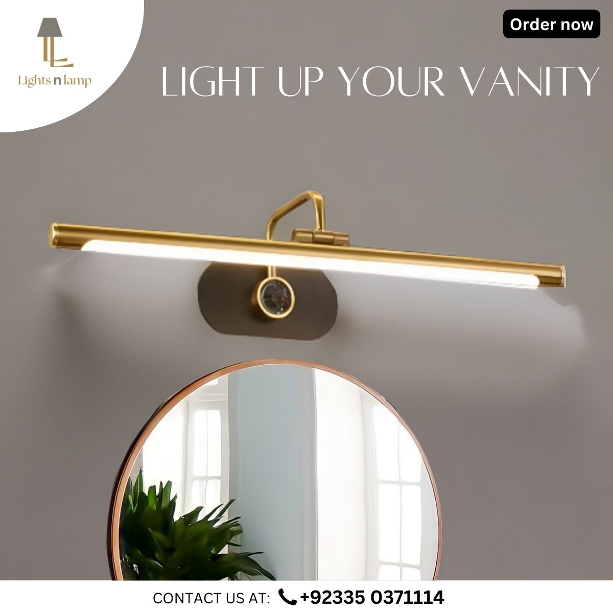 LED GOLD MIRROR LIGHT