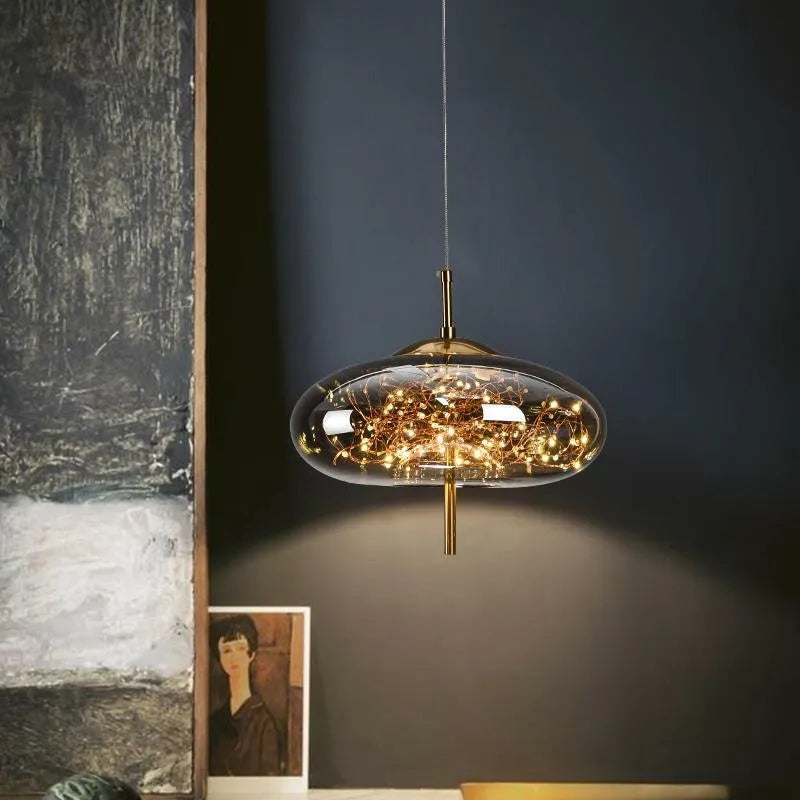 GLASS HANGING LIGHT