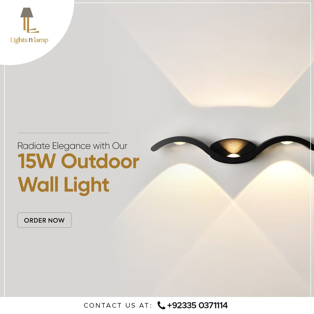 BLACK WAVY WALL LIGHT