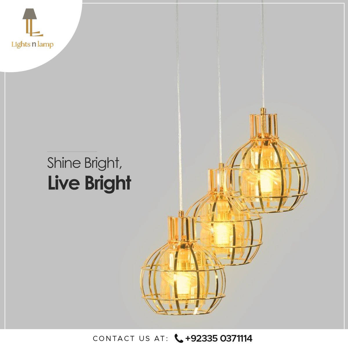 GOLD CLUSTERED GLOBE LIGHT