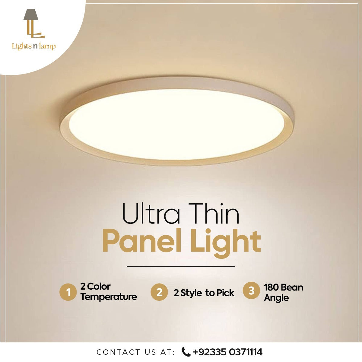 ULTRA THIN ROUND LED PANEL LIGHT