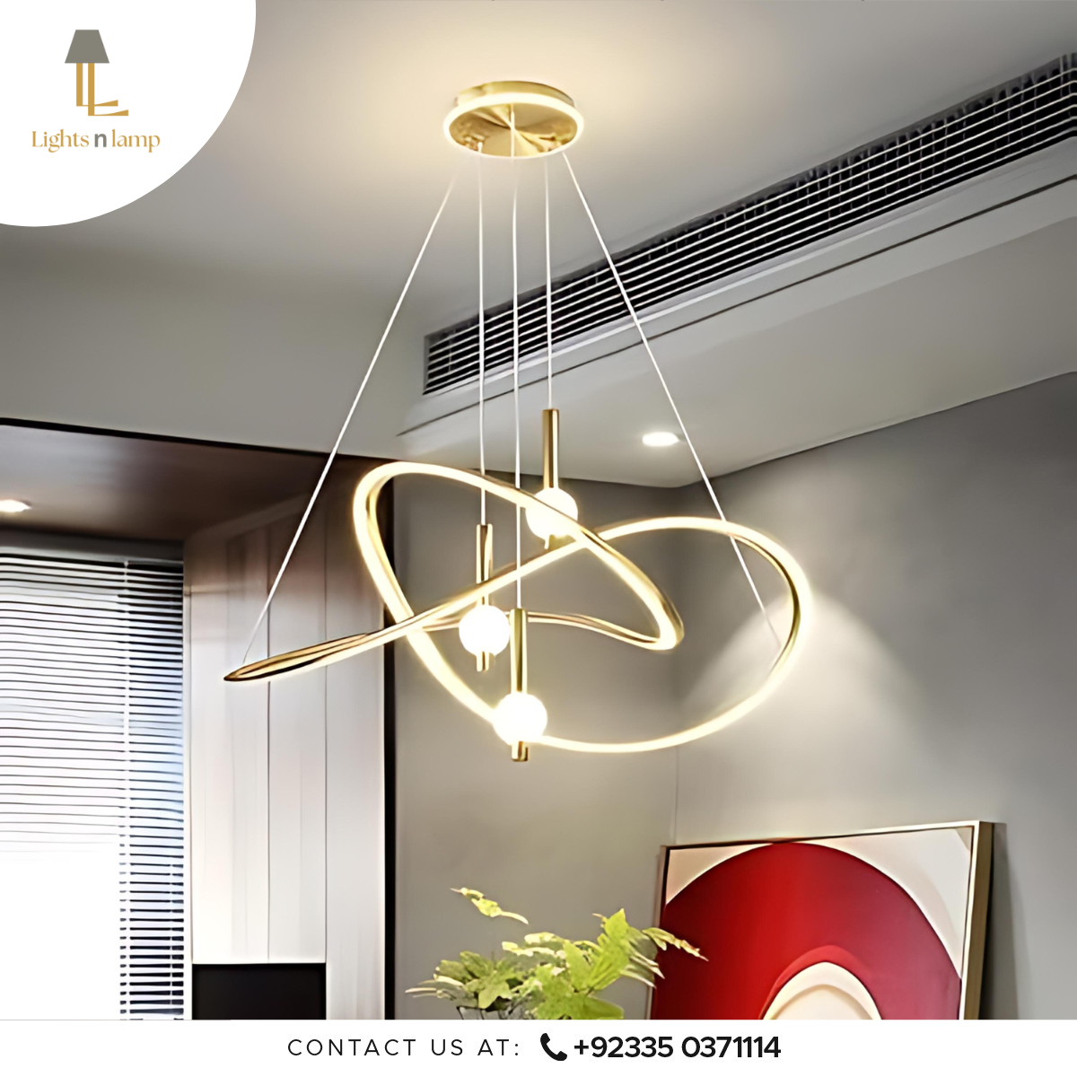 MODERN GOLD PENDANT LIGHT